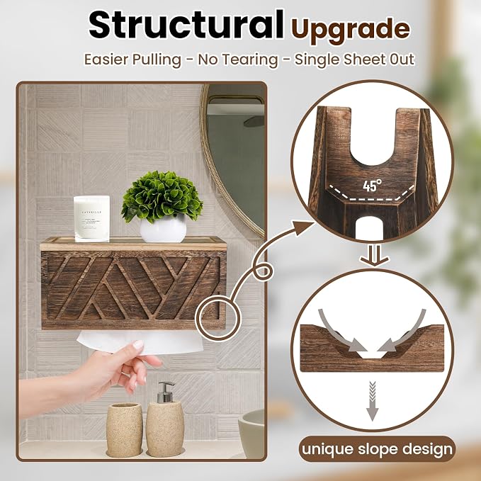 Paper Towel Dispenser Wall Mount, Paper Towel Holder Wall Mounted - Image 4