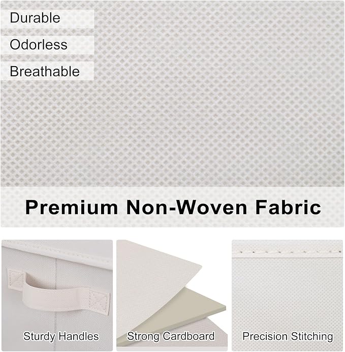 WUIKE 3 Pack Extra Large Fabric Storage Bins, Sheets and Blankets - Image 3