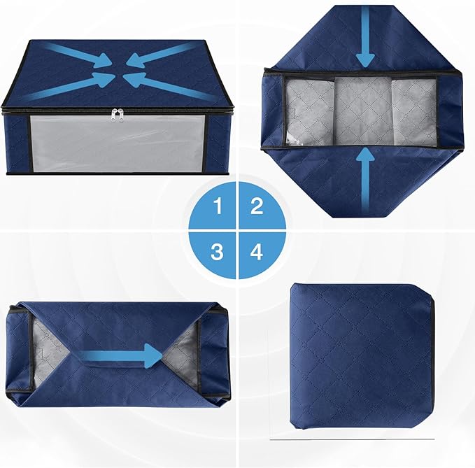 HomeHacks Storage 10-Pack Clothes Organizer Storage Bags Foldable Storage Box - Image 3
