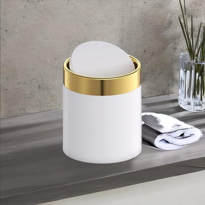 Mini Trash Can with Lid, Metal Small Tiny Mini Trash Bin Can, Mini Countertop - Image 8