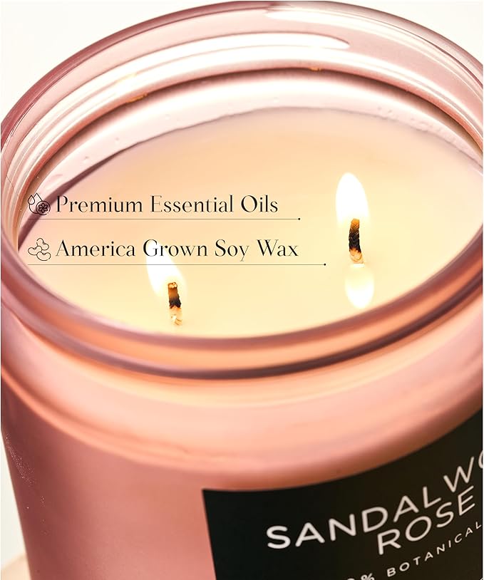 M&SENSE Sandalwood Rose Scented Candle - Image 4