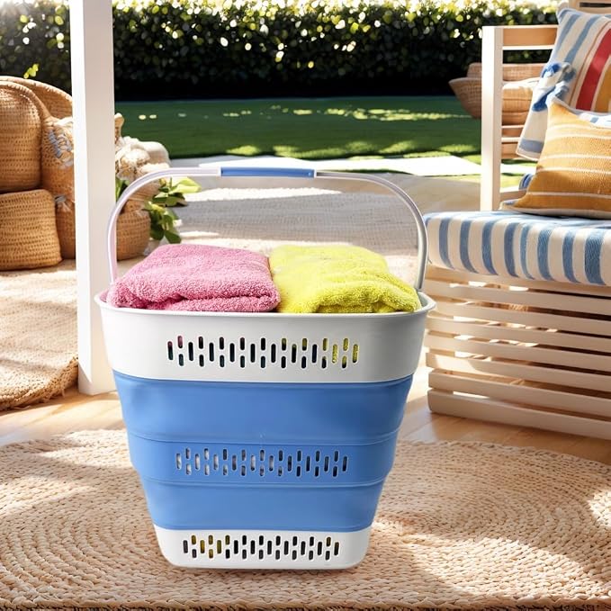 SAMMART 40L Collapsible Plastic Laundry Basket - Image 2