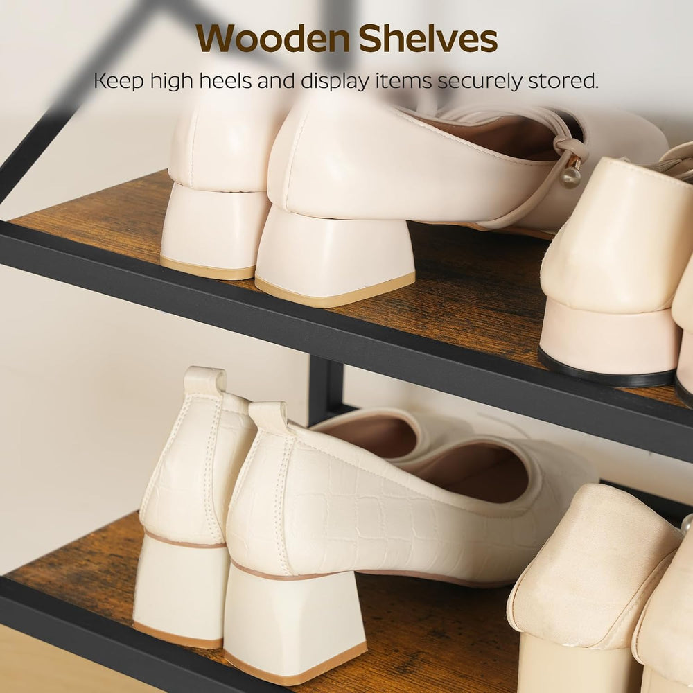 YATINEY 6-Tier Tall Shoe Rack Organizer, Wooden Shoe Storage for Closet Holds...