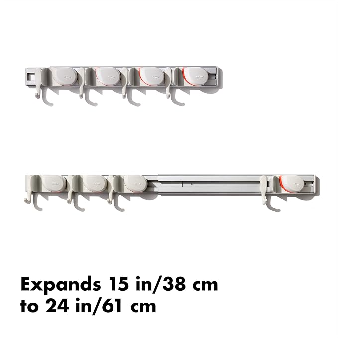OXO Good Grips Wall-Mounted Mop and Broom Organizer - Image 5