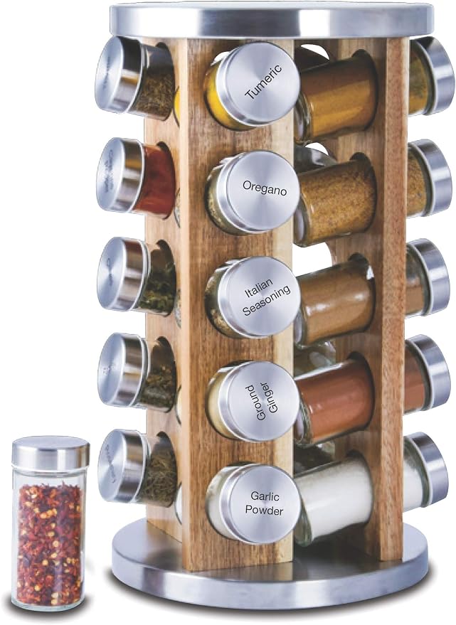Orii 20 Jar Spice Rack with Spices Included by Orii