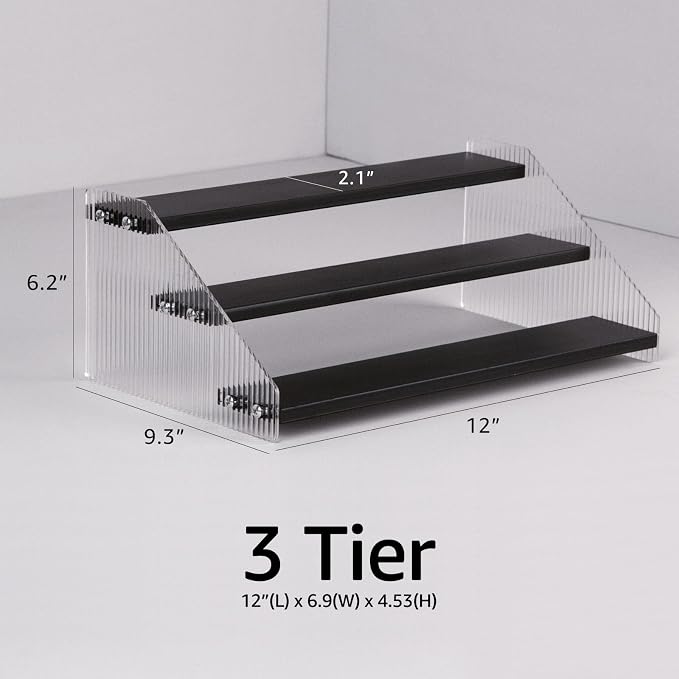 nianfeng Tiered Spice Rack, 3-Tier Spice Pantry Kitchen Cabinet Organizer - Image 3