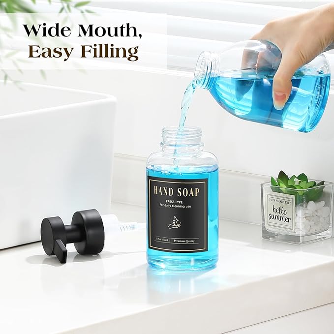 Luxspire Foaming Soap Dispenser, Glass Foam Pump Soap Dispenser, Non-Slip Hand - Image 4