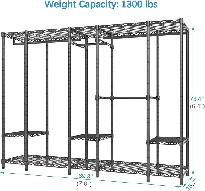 VIPEK V50 Extra Large Portable Closet Rack Bedroom Armoire Freestanding - Image 6