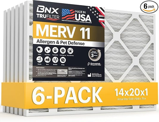 BNX TruFilter 14x20x1 Air Filter MERV 11 by BNX