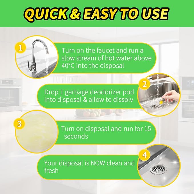 50 Count Garbage Disposal Cleaner and Deodorizer – Sink Odor Eliminator - Image 6