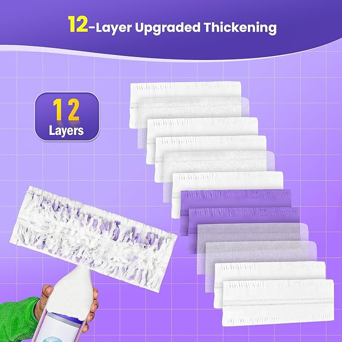 40 Pack Power Mop Pad Refills for Swiffer Power Mop Refills Pads Multi-Surface - Image 3