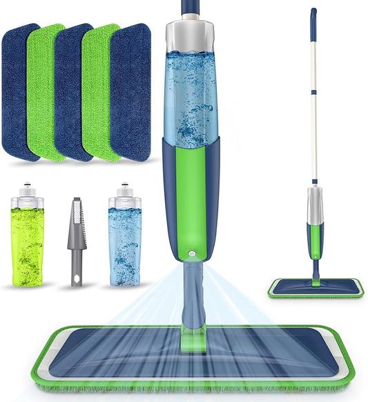 MEXERRIS Spray Wet Mops with 5X Washable Pads by MEXERRIS