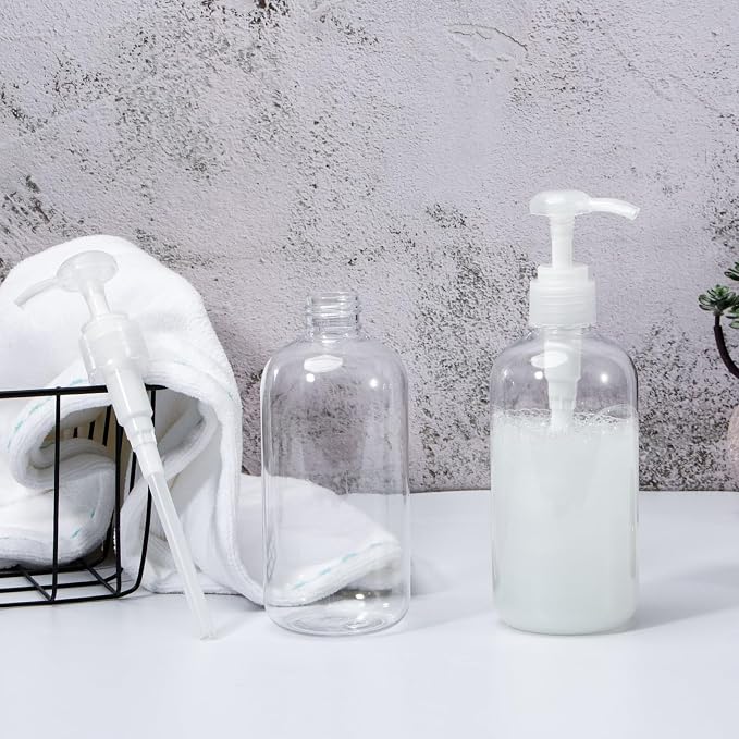 Yebeauty Pump Bottle Dispenser, 4 Pack 10oz/300ml Plastic Dish Lotion Soap - Image 9