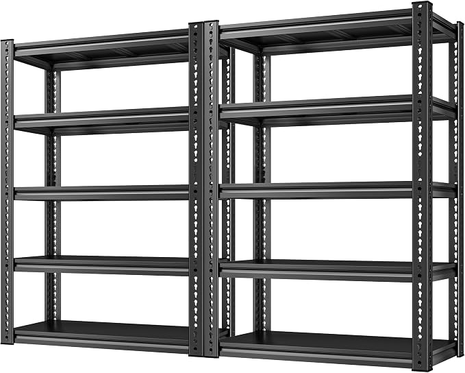 REIBII Garage Shelving Load 2000 LBS, Adjustable 5-Tier Storage Shelves by REIBII