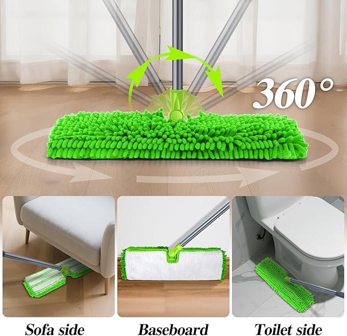 MASTERTOP Microfiber Mops for Floor Cleaning, Double-Sided Dust Mop - Image 3
