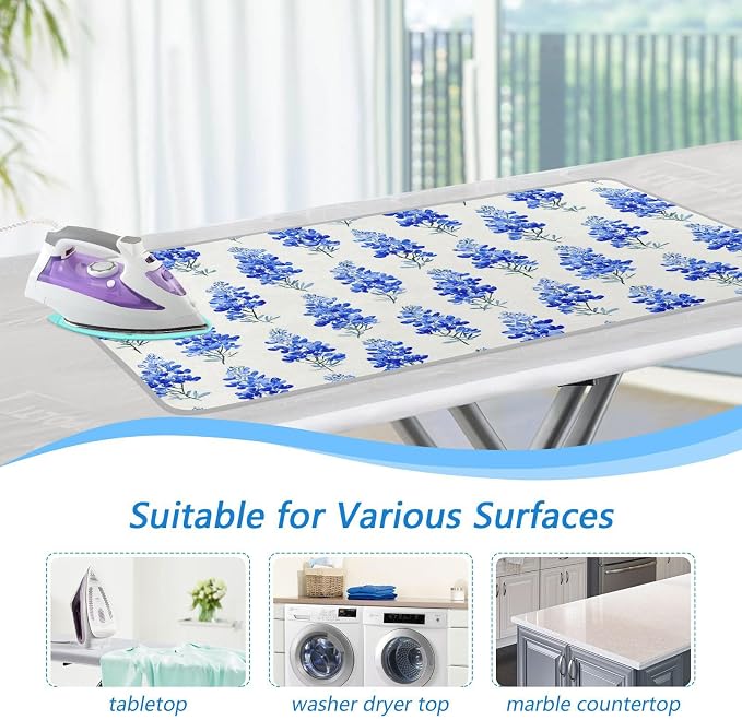 Watercolor Bluebonnets Ironing Mat - Image 5