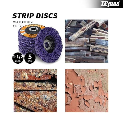 4-1/2" x7/8'' Stripping Discs Rust Remover Wheel Remove Paint and Oxidation - Image 3