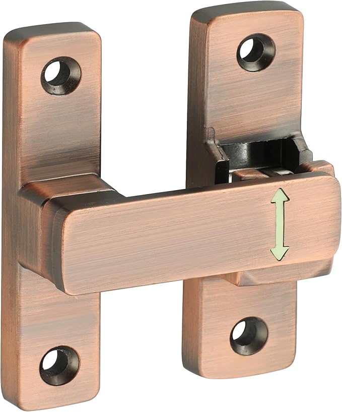 90/180 Degree Flip Latch Gate Latch, Heavy Duty Black Safety Door Lock Enhanced by Mooche