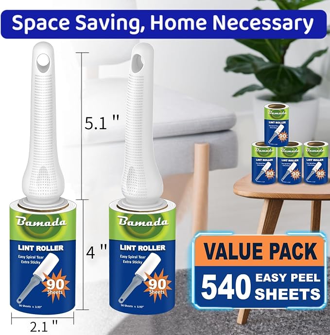 Sticky Lint Roller for Pet Hair: Lint Remover for Dog Cat Hair Mega Value Set - Image 6