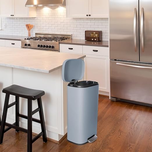 AthLike Trash Can, Stainless Steel Kitchen Garbage Can, Step Waste Bin - Image 5