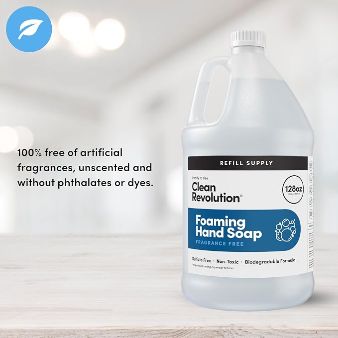 Clean Revolution Foaming Hand Soap Refill Supply Container, Ready to Use Formula - Image 2