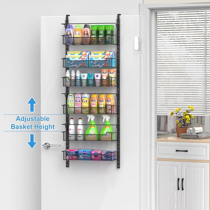 Over the Door Pantry Organizer, 6-Tier Over the Door Organizer - Image 4