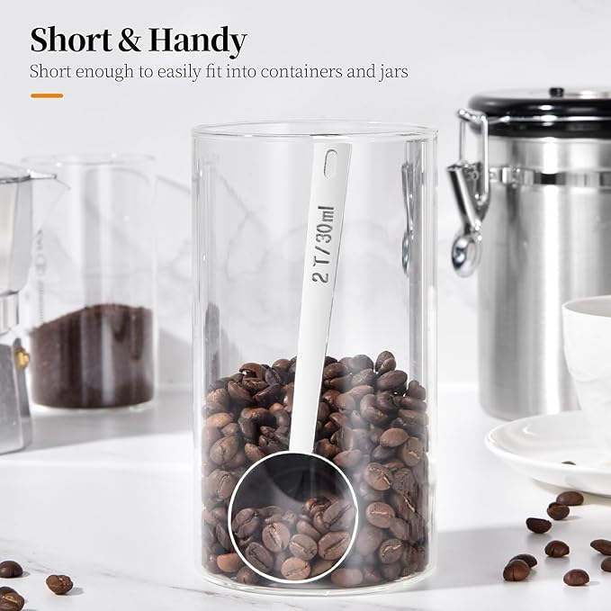 Long Handle Coffee Scoop: 18/8 Stainless Steel 5.98 Inch 2 Tablespoon Metal - Image 5