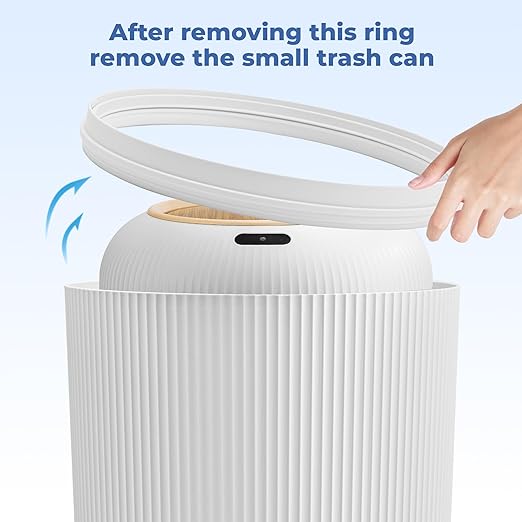2 Pack Automatic Trash Can 12L /3 Gallon and 10L /2.64 Gallon Bathroom Trash Bin - Image 3
