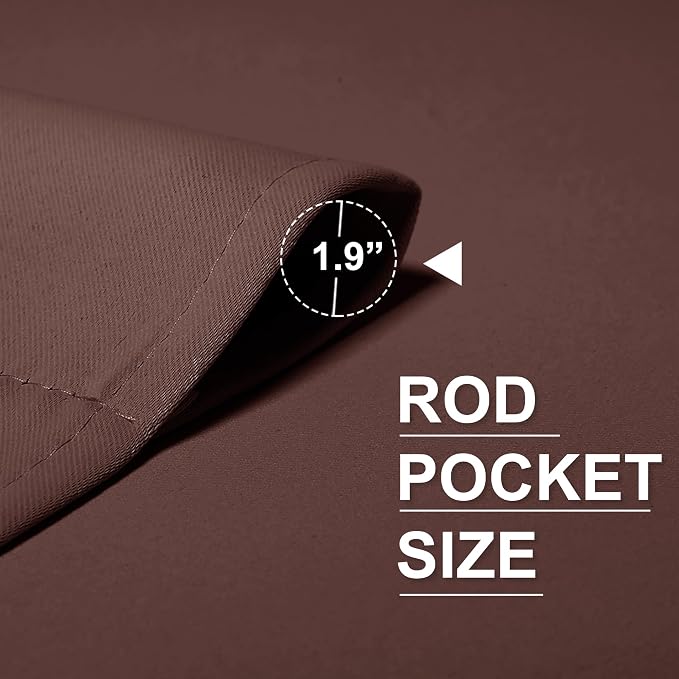 RYB HOME Rod Pocket Blackout Curtains - Image 3