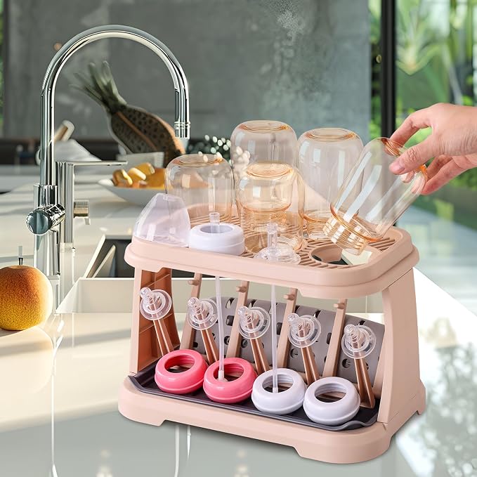 Baby Bottle Drying Rack:Space Saving Standing Drying Rack - Image 6