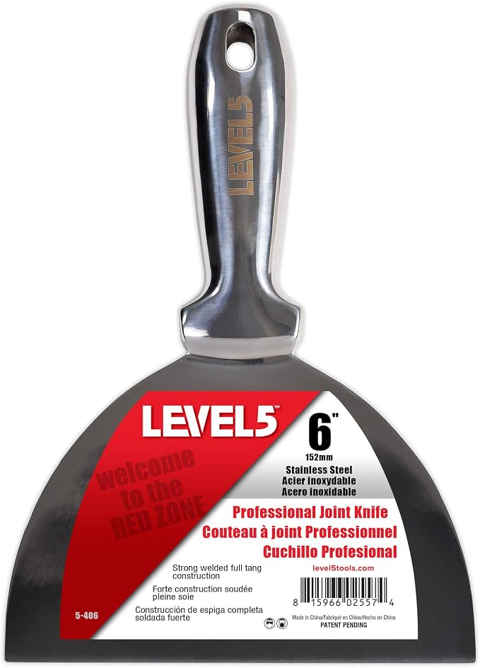 6" All Stainless Steel Joint Knife by LEVEL5Tools