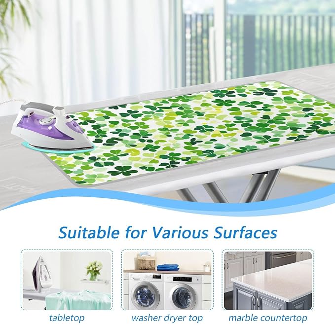 Bright Green Clover St. Patrick Ironing Mat - Image 5