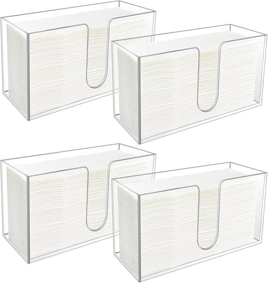 4Pack Acrylic Countertop Paper Towel Holder, Paper Towel Dispenser by CDIVEFTN
