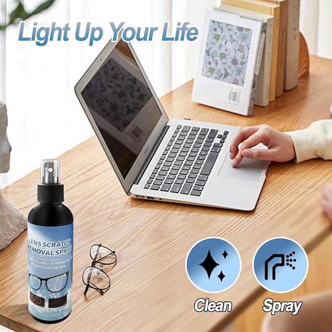 2PCs Lens Scratch Remover for Eye glasses, Lens scratch removal spray, Eyeglass - Image 5