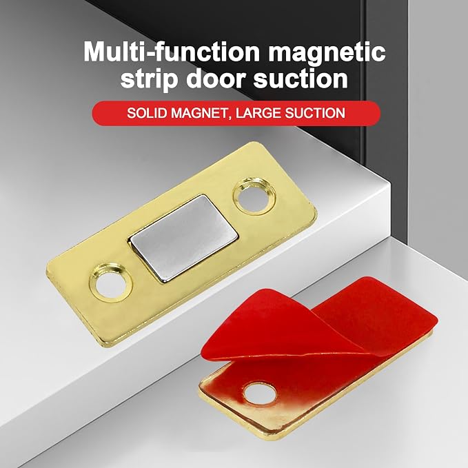 Cabinet Magnetic Catch, 10 Pack Gold Ultra Thin Magnetic Cabinet Door Catch - Image 4