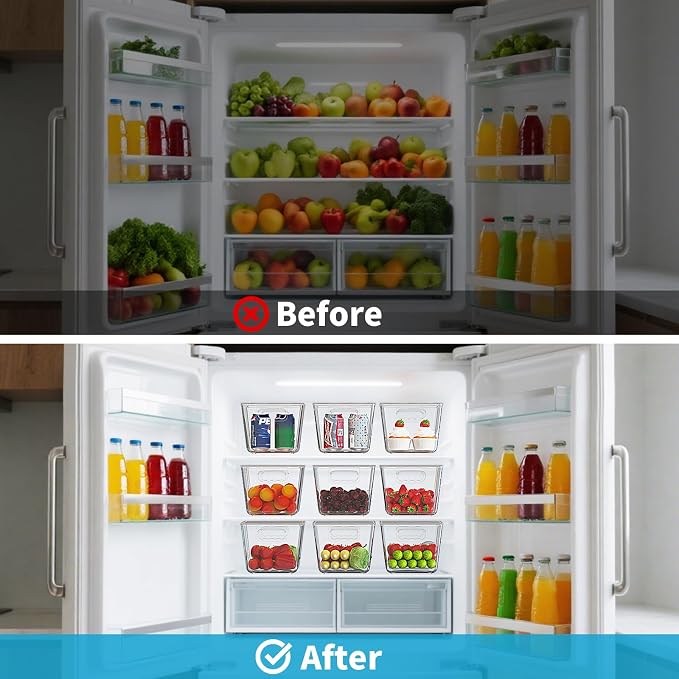 Clear Stackable Storage Bins, Pantry Organizers & Storage Containers, Cabinet - Image 6