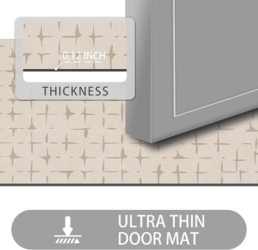 Ultra Thin Door Mat Indoor Entrance, 1/10 in Thin Door Mats - Image 2