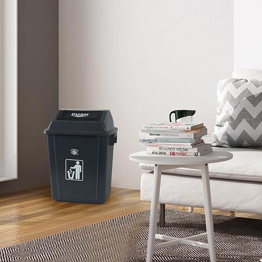 Readsky 6 Gallon Plastic Garbage Can Swing Lid, Trash Can Swing-Top, Swing - Image 5