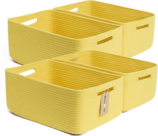 Large Storage Baskets for Organizing, Closet Shelf Baskets for Clothes Blanket by MiniArkStorageBasketsHome