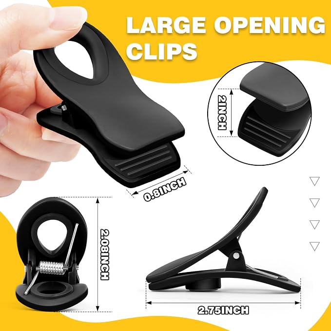 Magnetic Chip Clips, 10 Pack Plastic Bag Clips - Image 5