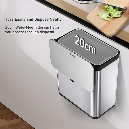 EKO Kitchen Compost Bin, 7L / 1.85 Gal Stainless Steel - Image 6