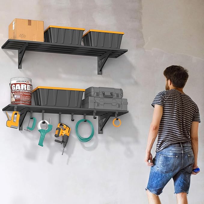 2-Pack 1x4ft Heavy Duty Garage Shelving - Image 2
