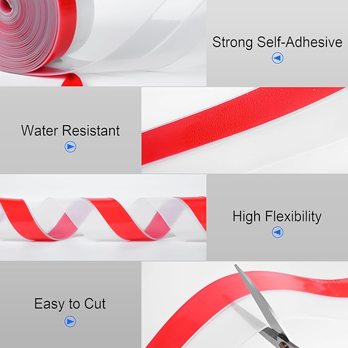 ToLanbbt Weather Stripping Silicone Door Seal Strip 2 in x 10 ft Door Draft - Image 5