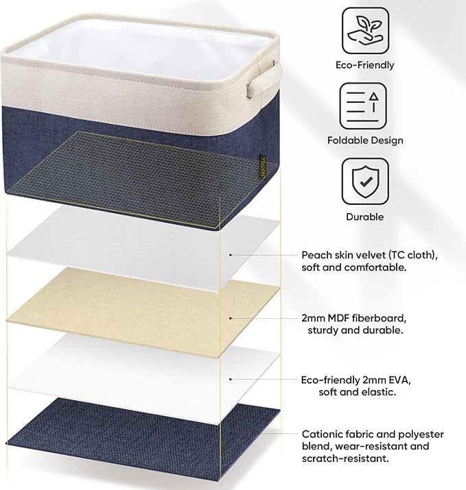 BALEINE 3 Pack Fabric Storage Bins - Image 7