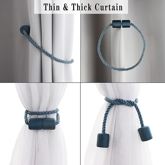 2 Pack Strong Magnetic Curtain Tiebacks Outdoor Elegant Decorative Tie Backs - Image 5