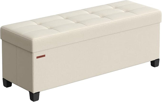 SONGMICS Storage Ottoman Bench, Foldable Foot Rest by SONGMICSbySONGMICSHOME