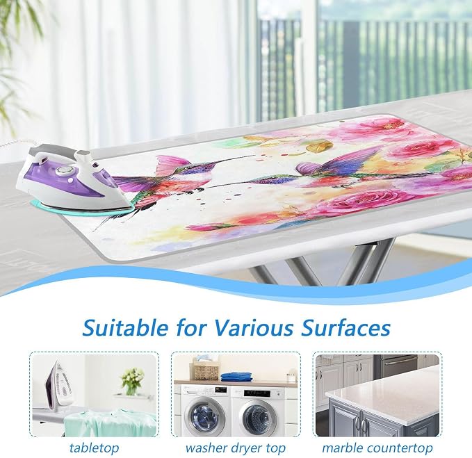 Watercolor Red Hummingbird Ironing Mat - Image 5