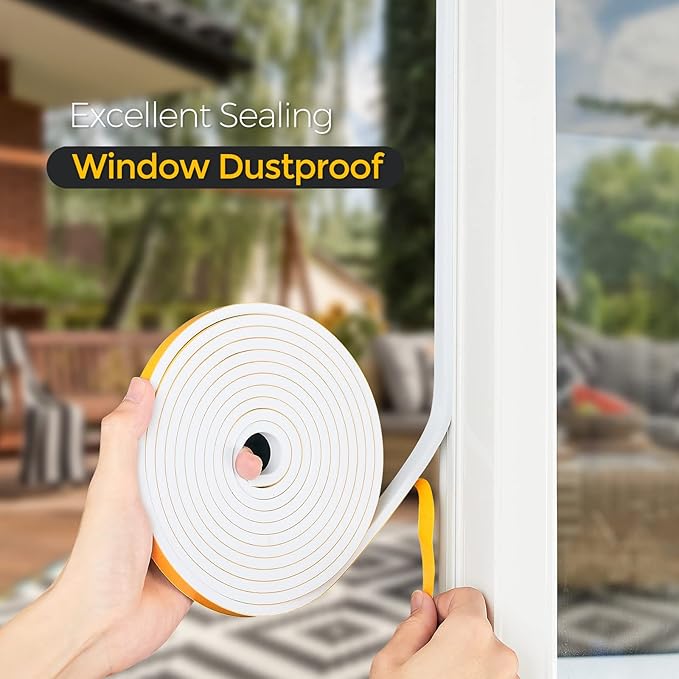 26 Feet Weather Stripping Door Seal, 1/2" Wide X 1/4" Thick Door Seal Strip - Image 7