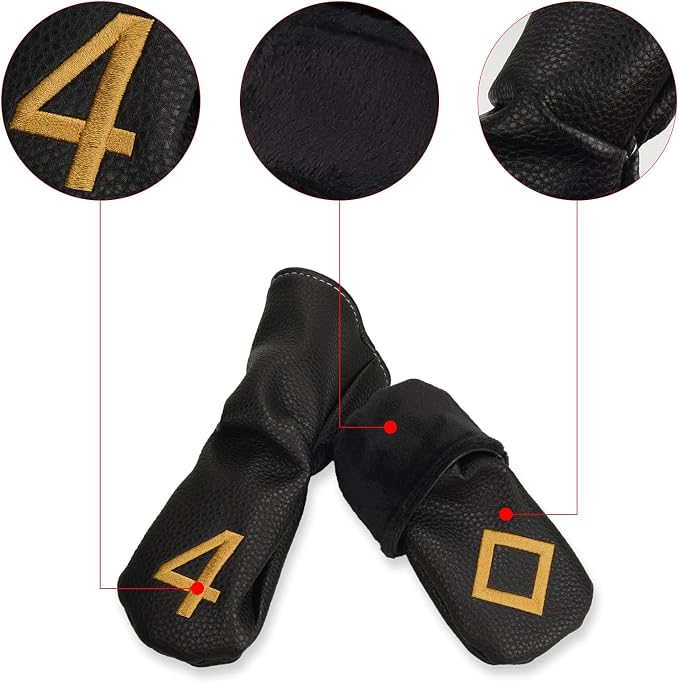 10pcs /Set Black Hybrid Iron Head Covers Protector - Image 2