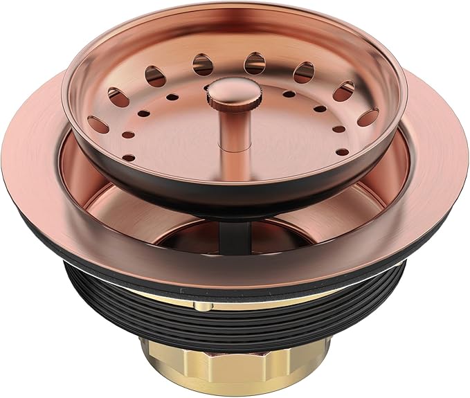 BOTEMY Stainless Steel Copper Sink Drain Strainer Kit 3-1/2 inch Kitchen Drain by BOTEMY